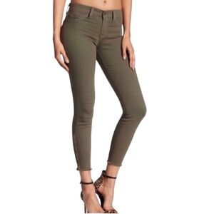 Pistola | Caterina Frayed Hem Ankle Zip Skinny Jean in Olive